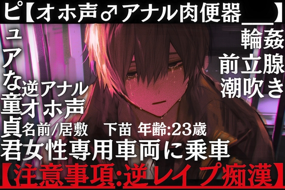 【注意事項:逆レ痴漢】ピュアな童貞君が女性専用車両に間違って乗車…男バレ複数からの逆レ逆アナルでぐちゃぐちゃにハメ壊し___【オホ声♂アナル肉便器___】