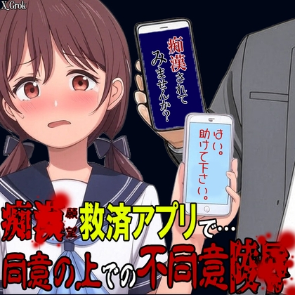 痴●(願望)救済アプリで同意の上での不同意凌● ～助けてくれたお兄さんに手マン失禁処〇喪失中〇しレ〇プされました～